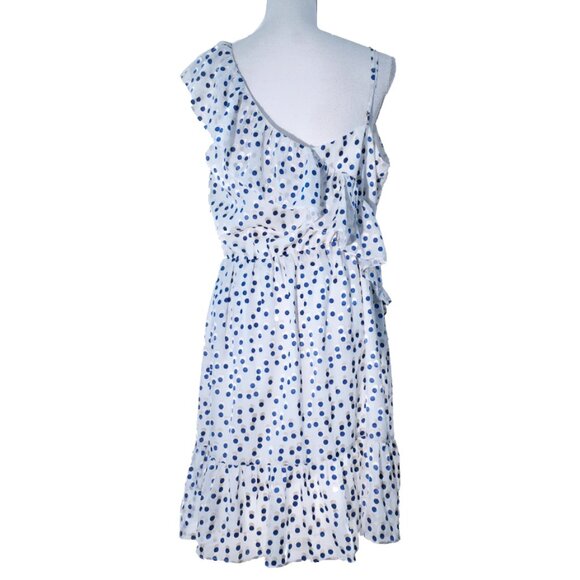 Lilly Pulitzer Madelina Ruffle Dress Bennet Blue Polka Dot - Picture 5 of 11